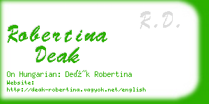 robertina deak business card